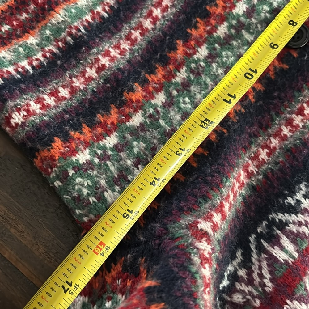 Vintage Abercrombie & Fitch Fair isle  wool cardigan - Picture 9 of 11